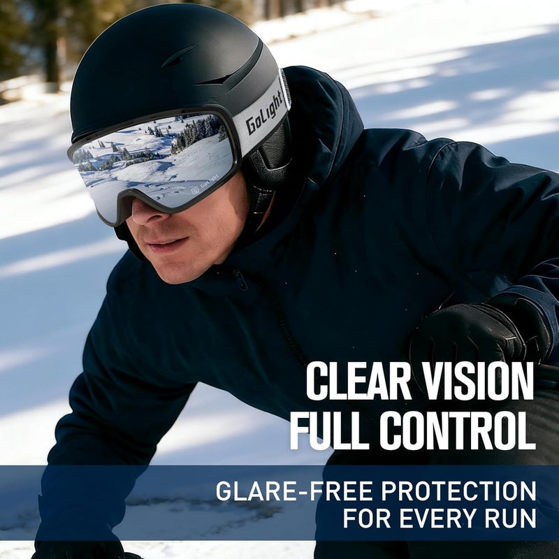 Golight Polarized Anti-Glare Ski Goggles XL OTG – Anti-Fog Double Lens, UV400, Triple-Foam, Anti-Slip Strap for Men & Women - Image 3